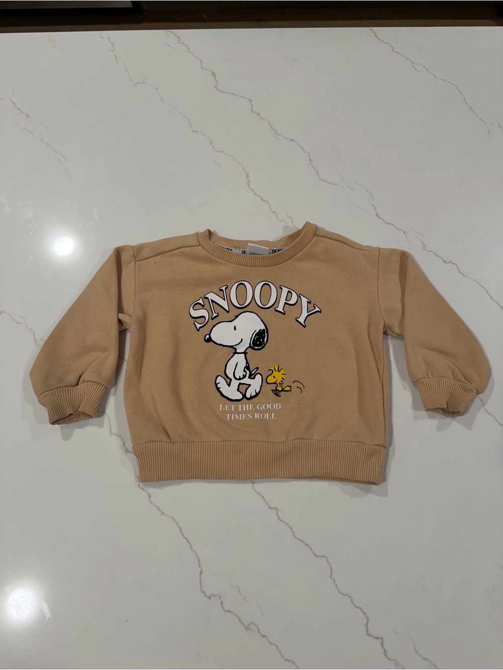 Snoopy Toddler Graphic Sweatshirt in Tan- Peanuts